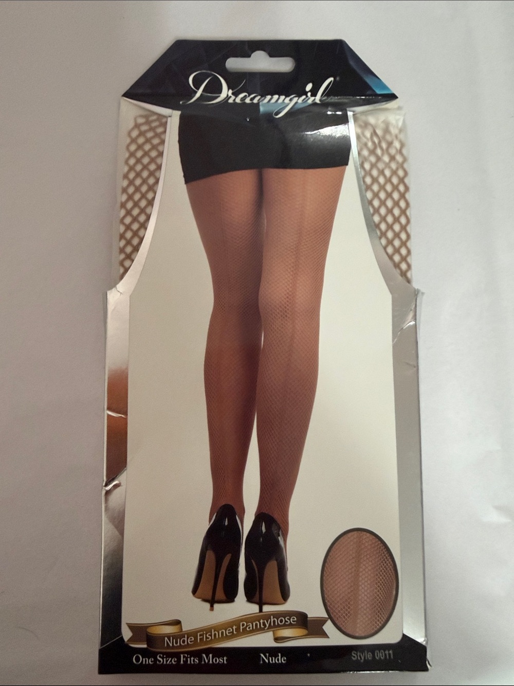 Dreamgirl Nude Fishnet Pantyhose - Nude Sheer